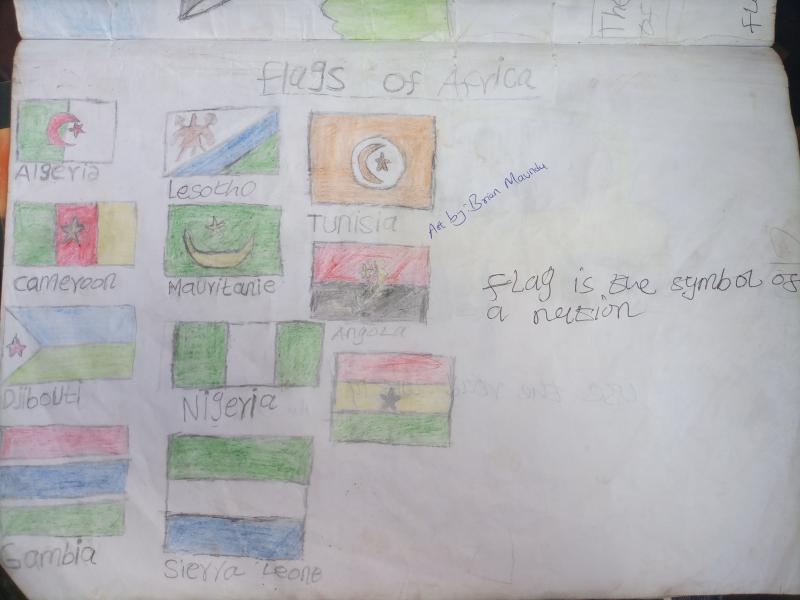 Flags of various countries of our beloved continent Africa