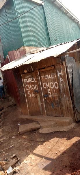Public toilet in the slum