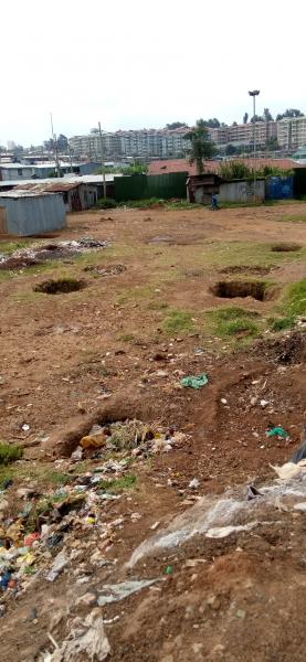 Slum community neighboring estates 