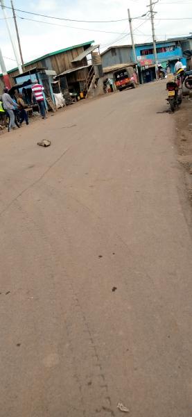 Tarmac  road in the slum