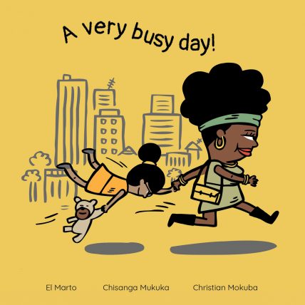 an image of a very busy day, a children's early learning book 