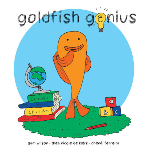 an image of  goldfish genius, an early child creative book 