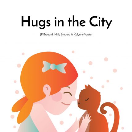 an image of hugs in the city, an early learning children's book