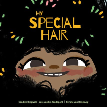 an image of my special hair, a children's book in early reading and learning 